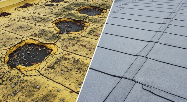 Sprayed polyurethane foam roof coating application in Tempe, AZ