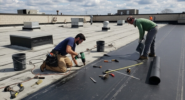 flat roof repair tempe commercial building repair