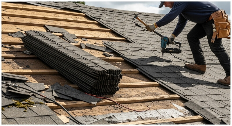 roof leak repair service fixing water damage in Tempe Arizona